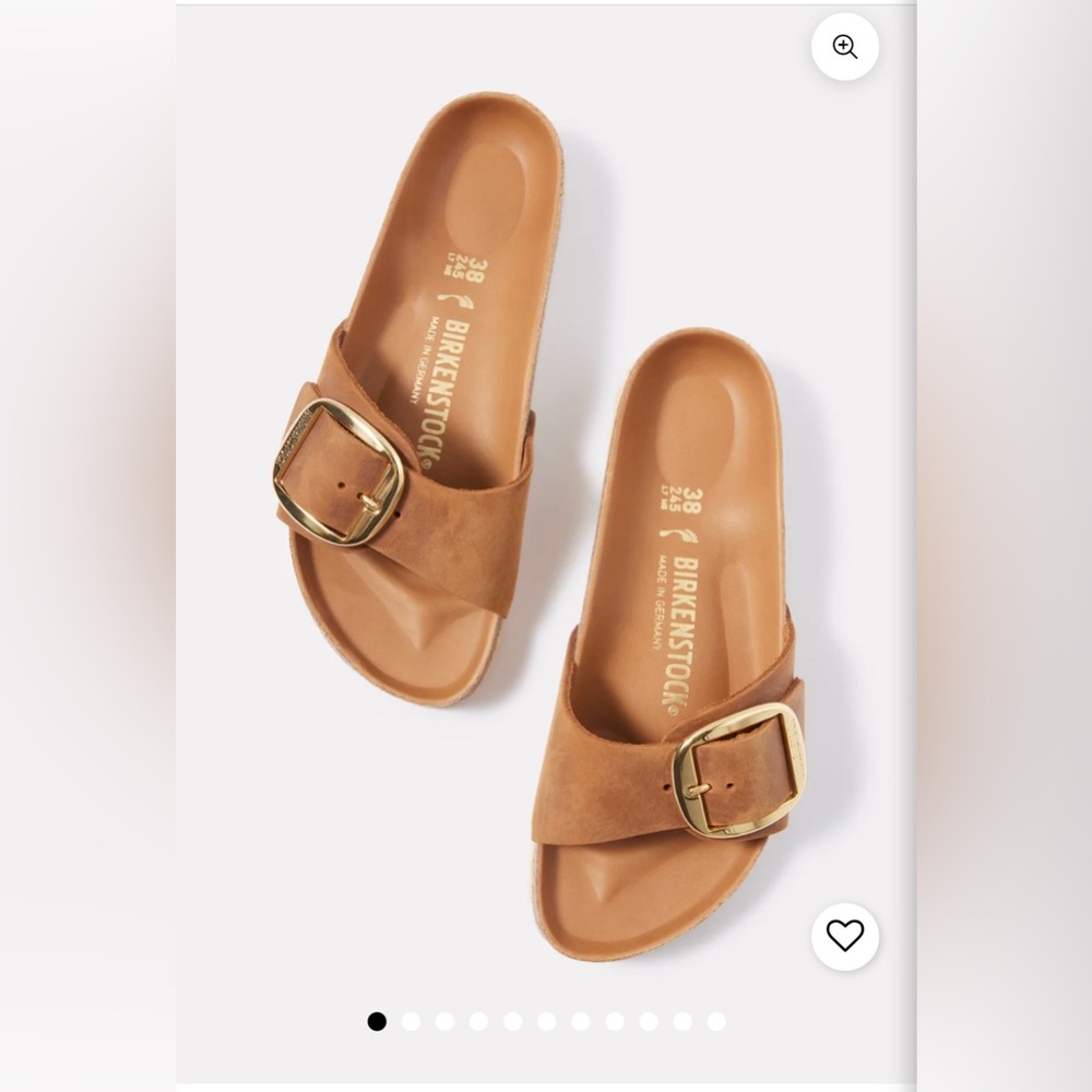 Madrid Big Buckle Sandal - Cognac
